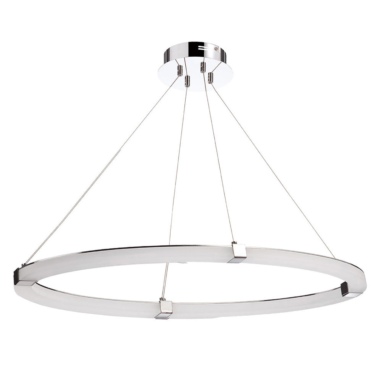 Tacca Oval LED Suspension Light - Polished Chrome