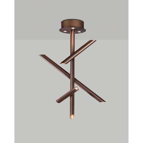 Take Dimmable LED Semi-Flush Ceiling Light 30W 3000K – Bronze