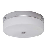 Introducing the Tamar 1 Light Large Flush in polished chrome—a contemporary ceiling light fixture that features a round design with a modern touch. It boasts a sleek polished chrome finish complemented by a frosted opal glass cover, making it an ideal flush-mounted LED lamp for minimalist and elegant interiors.