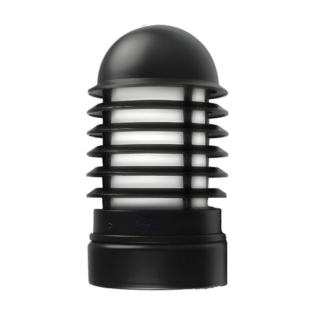 Tambour Louvred Cast Aluminium Outdoor Louvred Bollard Light - 45cm