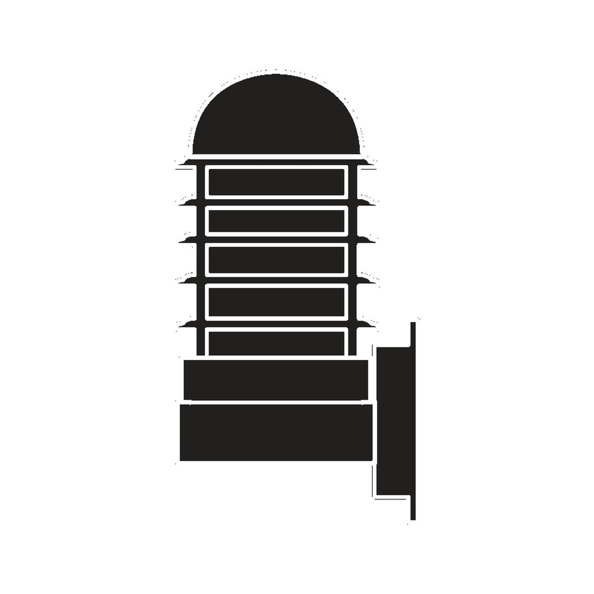 Tambour Louvred Cast Aluminium Outdoor Louvred Wall Lantern