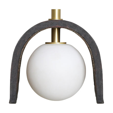 Tansy Ceramic Globe Pendant Light - Black Clay