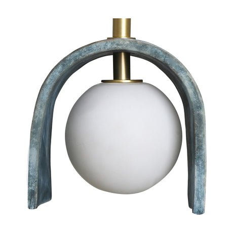 Tansy Ceramic Globe Pendant Light - Blue Clay