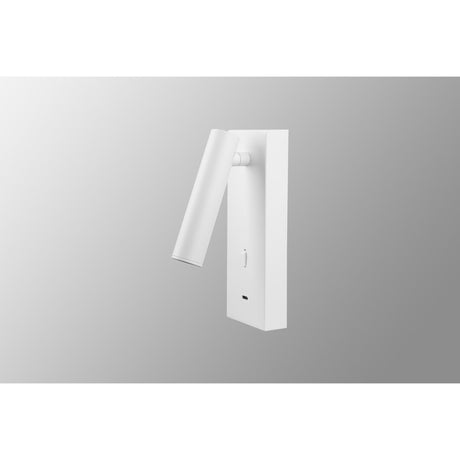 Tarifa II Adjustable LED Wall/Reading Light With USB-C - White