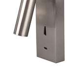 Tarifa II Adjustable LED Wall/Reading Light With USB-C - Nickel