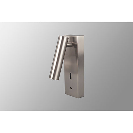 Tarifa II Adjustable LED Wall/Reading Light With USB-C - Nickel