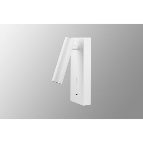 Tarifa III  Adjustable LED Wall/Reading Light With USB-C - White