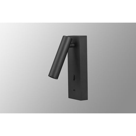 Tarifa III Adjustable LED Wall/Reading Light With USB-C - Black