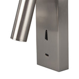 Tarifa III Adjustable LED Wall/Reading Light With USB-C - Nickel