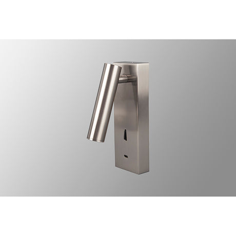 Tarifa III Adjustable LED Wall/Reading Light With USB-C - Nickel