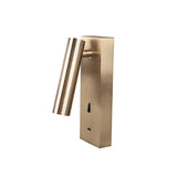 Tarifa III Adjustable LED Wall/Reading Light With USB-C - Brass