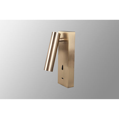 Tarifa III Adjustable LED Wall/Reading Light With USB-C - Brass