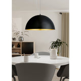 Tarvena Pendant Light 53cm - Black & Gold