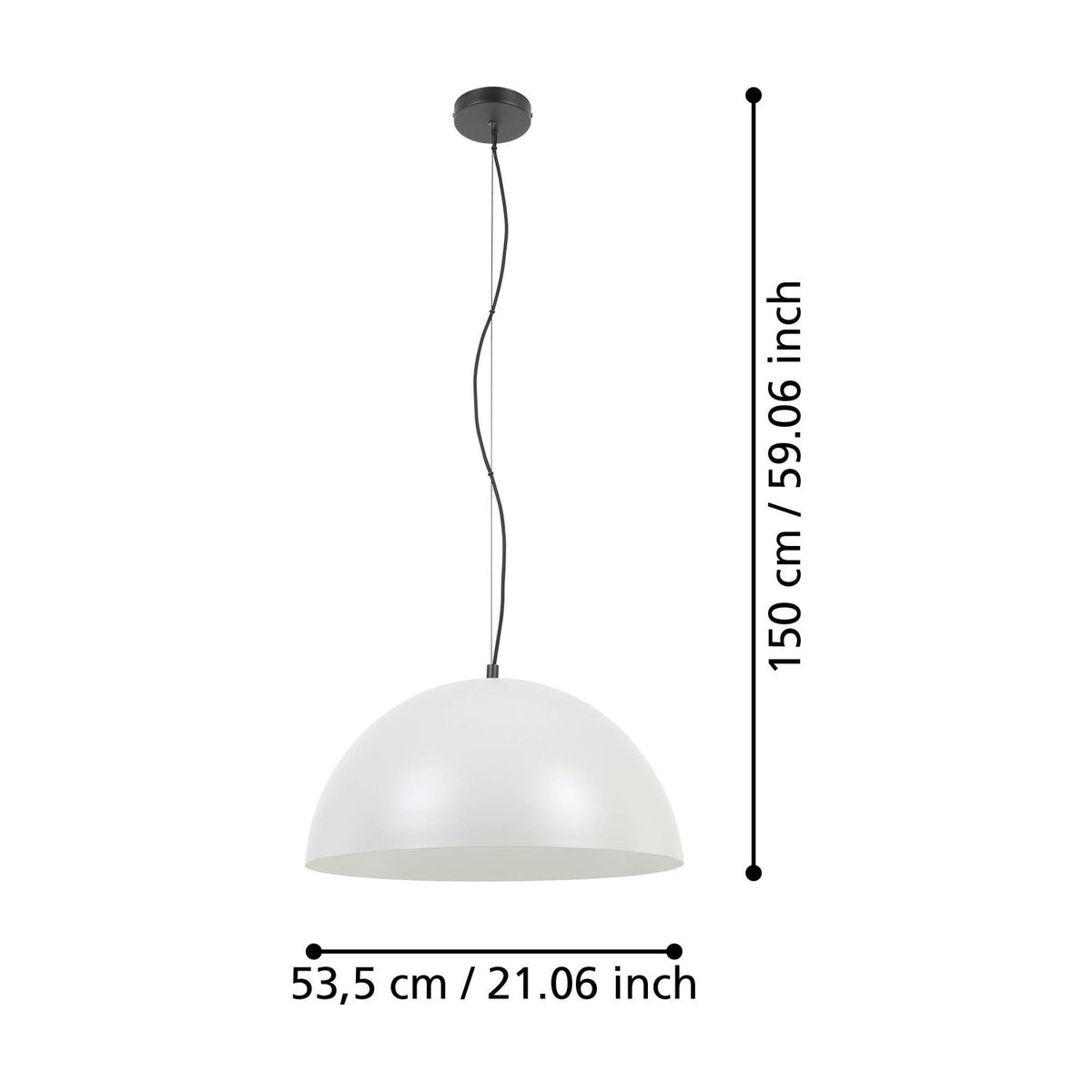 Tarvena Pendant Light - Black, Grey & White