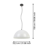 Tarvena Pendant Light - Black, Grey & White