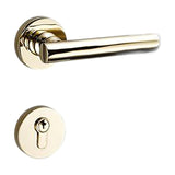 Tavrel Door Handle with False Lock (Set of 2) - Polished Brass
