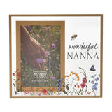 Nanna Wildflower Glass Photo Frame 6 x 4in - Clear & Gold