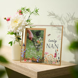 Nan Wildflower Glass Photo Frame 6 x 4in - White & Gold