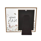 Nan Wildflower Glass Photo Frame 6 x 4in - White & Gold