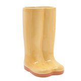 Pair of Wellies Large Glazed Ceramic Flower Vase - Yellow