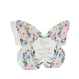 Nan Butterfly Freestanding Wooden Mantel Decoration - White