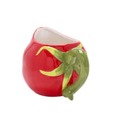 Small Tomato Stoneware Jug with Stalk Handle 280ml - Red