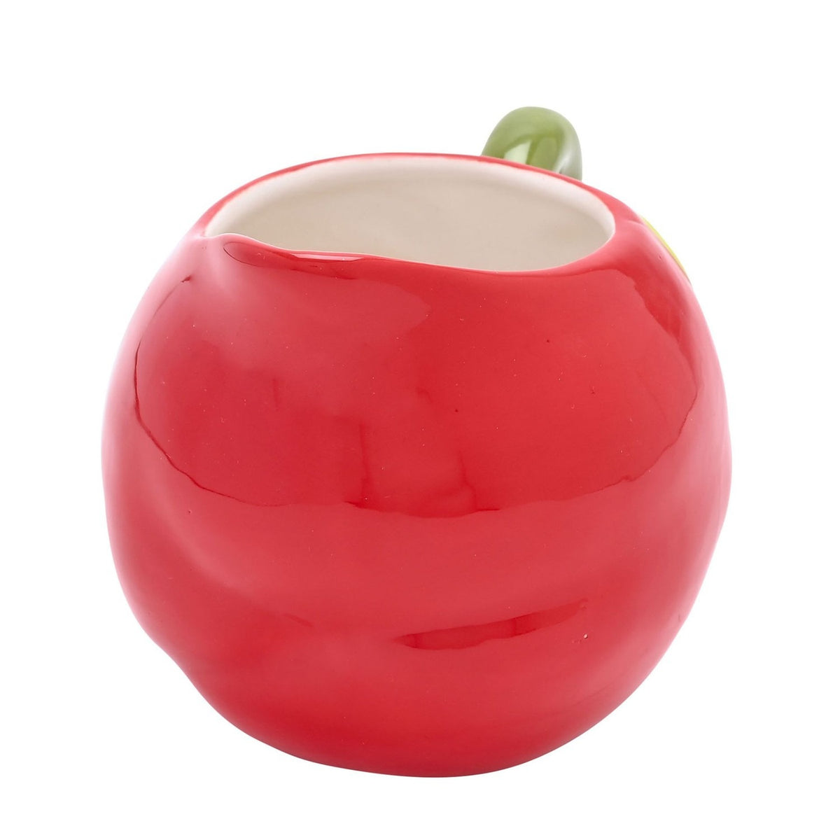 Small Tomato Stoneware Jug with Stalk Handle 280ml - Red