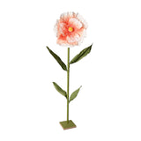 Isterlyn Flower Stand Ornament with Orange & White Petals - Green
