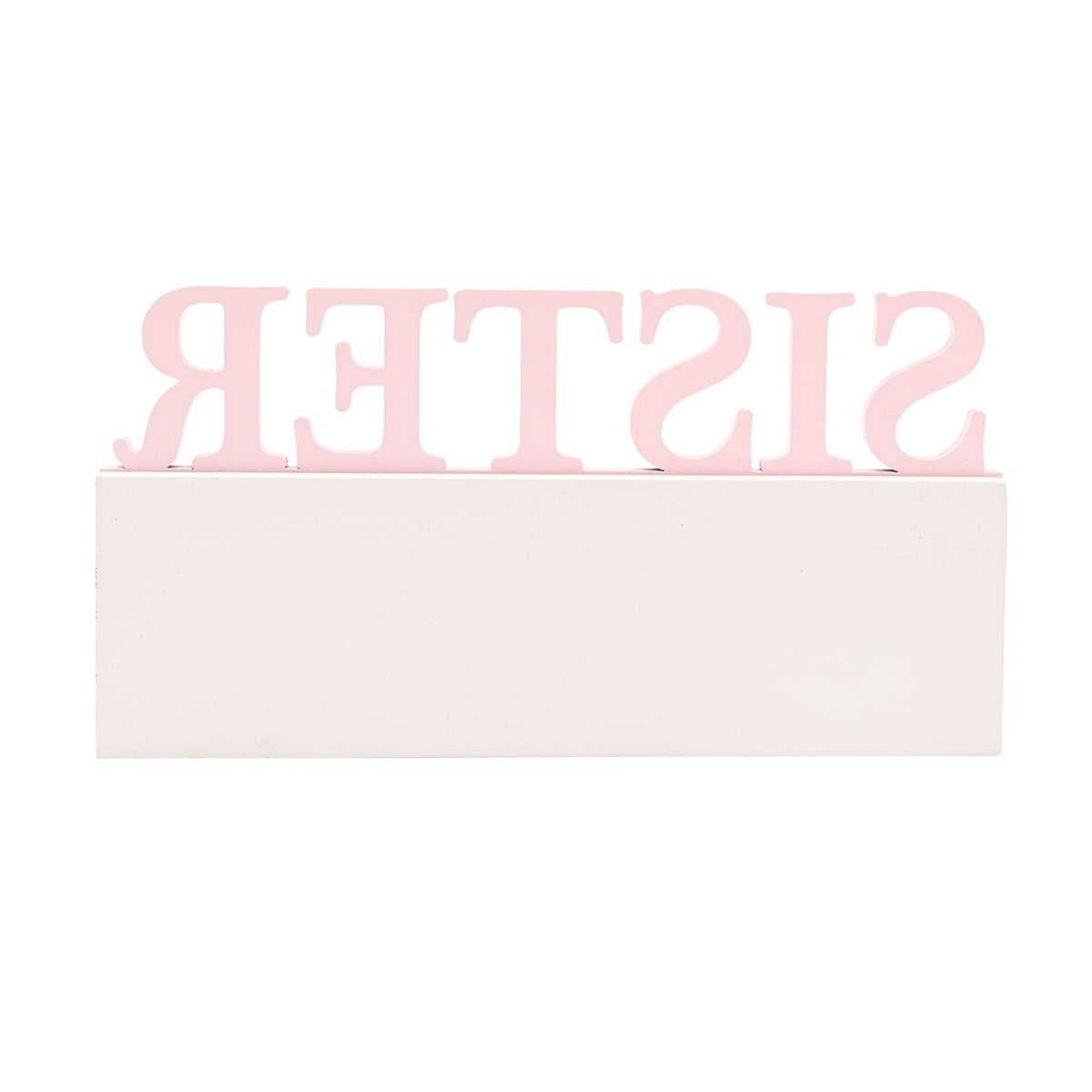 Sister Floral Word Wooden Wall Art with Garden Verse - Pink