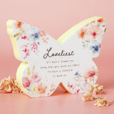 Loveliest Floral Butterfly Mantel Decoration - White & Yellow