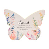 Special Floral Butterfly Wooden Mantel Decoration - White