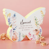 Special Floral Butterfly Wooden Mantel Decoration - White
