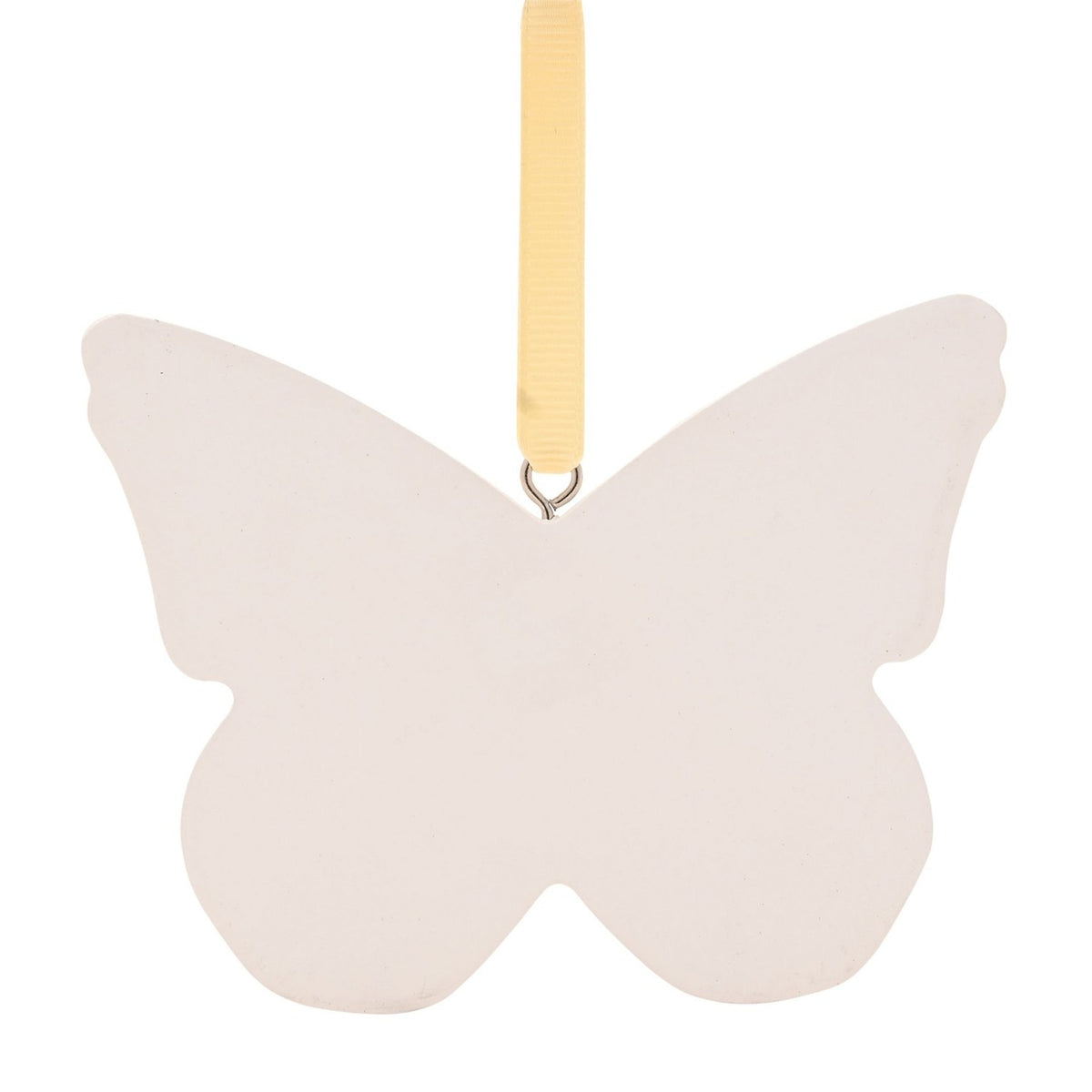 Friends Floral Butterfly Hanging Wooden Decoration - White