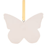 Friends Floral Butterfly Hanging Wooden Decoration - White