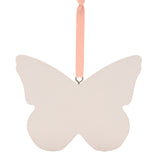 Grandma Floral Butterfly Wooden Hanging Decoration - White