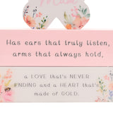 Mum Floral Butterfly Wooden Stacking Plaque - Pink & White