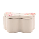 Mum Watercolour Floral Butterfly Glass Trinket Box - White