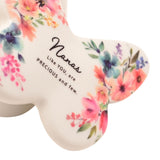 Nanas Like You Butterfly Glass Trinket Box with Lid - White