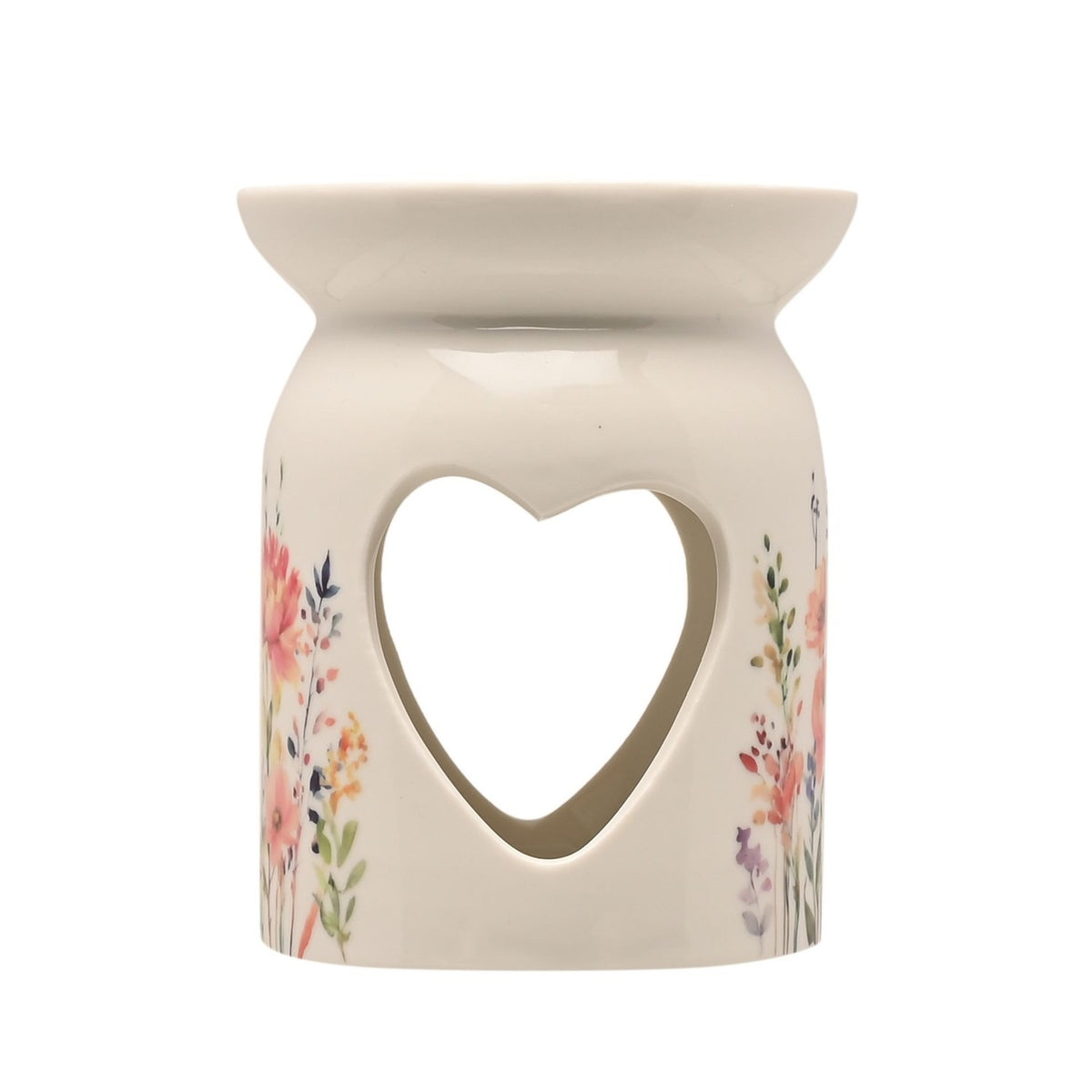 Loveliest Friend Heart Cut-Out Glass Wax Melt Burner - White