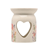 Loveliest Friend Heart Cut-Out Glass Wax Melt Burner - White