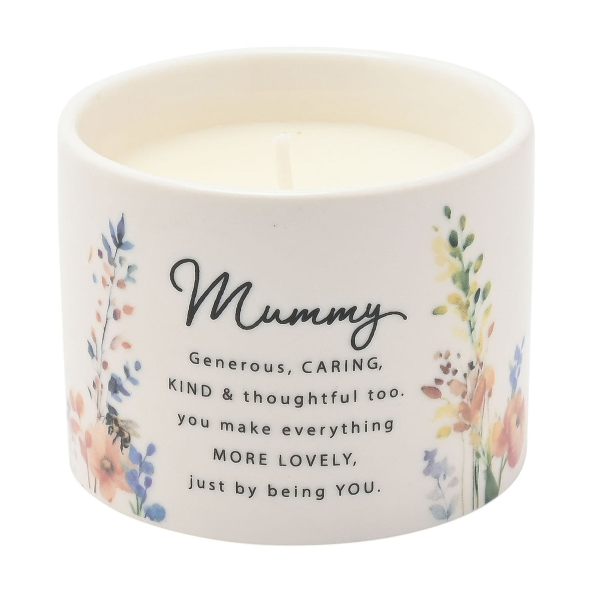 Mummy Wildflower Ceramic Scented Candle 100g - Off White
