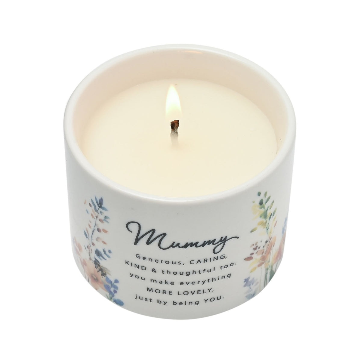 Mummy Wildflower Ceramic Scented Candle 100g - Off White