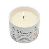 Mummy Wildflower Ceramic Scented Candle 100g - Off White