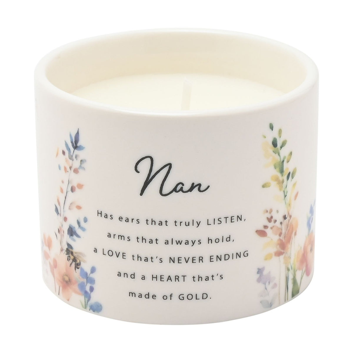 Nan Meadow Flower Ceramic Scented Candle 100g - Off White