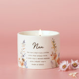 Nan Meadow Flower Ceramic Scented Candle 100g - Off White