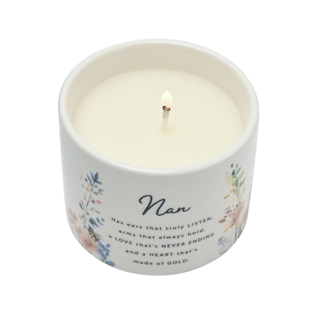 Nan Meadow Flower Ceramic Scented Candle 100g - Off White