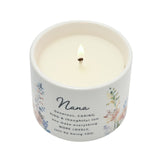 Nana Round Floral Ceramic Scented Candle 100g - Off White