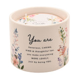 You Are Wildflower 2 Wick Ceramic Scented Candle - White
