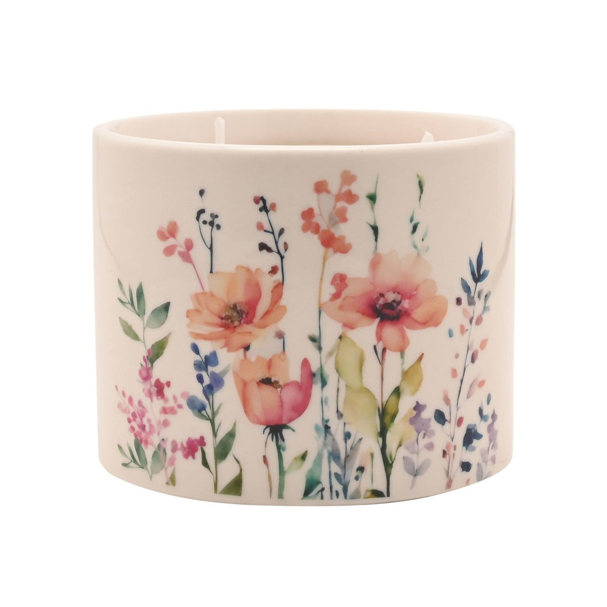 You Are Wildflower 2 Wick Ceramic Scented Candle - White