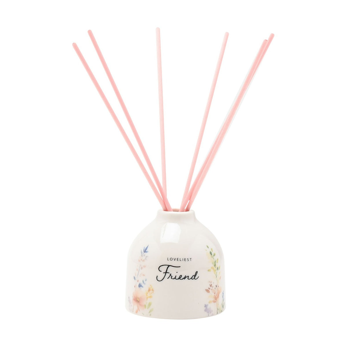 Loveliest Friend Floral Ceramic Reed Diffuser - Off White